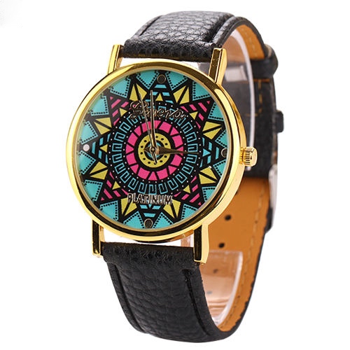 Compass Watch, Mint Leather Watch, Leather Watch, Bracelet Watch, Vintage Watch, Retro Watch